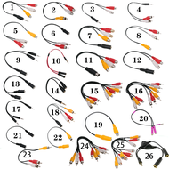 AV One Point Two Audio Adapter Plug Lotus Orbit Dual RCA Female 3.5 Speaker to TV Amplifier Splitter