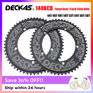 Deckas 144BCD เกียร์คงที่ฟิกซ์เกียร์แหวนโซ่กลมจักรยานติดตาม44T-58T ฟัน144 Bcd ล้อเกียร์ความเร็วเดี่ย