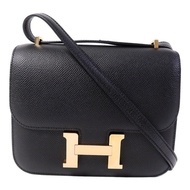 HERMES Epsom皮革Constance Mini肩背袋Noir