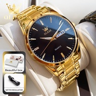 OLEVS Watch For Men Waterproof Original Authentic Quartz Calendar Luminous Business Wristwatch 6898