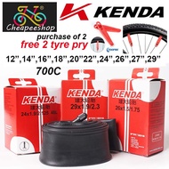 Kenda Bicycle inner tube 16 20 24 26 27.5 29 700C Bicycle Bike tire inner tube Bicycle tyre tube Acc