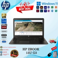 (READY  STOCK) HP ZBOOK15U G3 INTEL CORE i7-6TH GEN ,8GB RAM, 256GB SSD, 2GB AMD FIREPRO W4190M