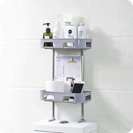 Kệ Để Đồ 2 Tầng Sau Toilet - Kệ Nhựa Hút Chân Không Trong Nhà Tắm