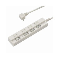 Japan Direct Mail ohm Power Socket Power-Saving Lightning-Proof Power Strip 4 Holes 2m White Easy to