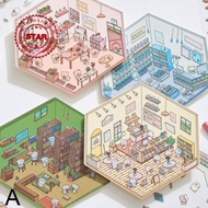 Cartoon Miniature Scene 3d Landscaping Stickers Diy Landscaping Stickers Handbook Cute T7h0