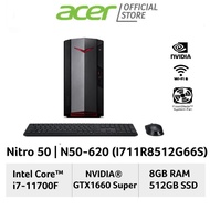 Acer Nitro 50 N50-620 Gaming Desktop i7-11700F (i711R8512G66S) (8GB RAM, 512GB SSD, GTX1660) 3yr Ace