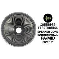 Speaker Cone for PA/Instrumental/Mid 15” (for 50mm V.Coil)