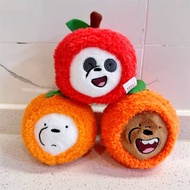 We Bare Bears Fruit Plush Dolls Keychain Gift For Girls Bag Pendant Stuffed Toys For Kids Grizzly Panda IceBear