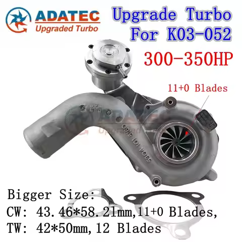 K03 53039700052 300-350HP 53039880052 Upgrade Turbo Charger 06A145713D Turbine for Audi A3 1.8 T (8L