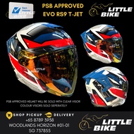 SG SELLER - PSB Approved Evo RS9 T-JET open face motorcycle helmet w sun visor
