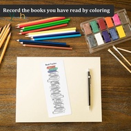12pcs 2025 Reading List Bookmark, Coloring Book Tracker & Rating Reading Log Funny Reading List Page