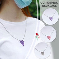 Guitar Pick Necklace Heart Pendant Necklace Strange Horror Guitar Pick Pendant Necklace Musical E7n6