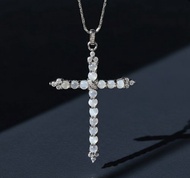 冰種翡翠蛋面十字架項鍊 925純銀 | 天然緬甸玉A貨翡翠 | 送禮