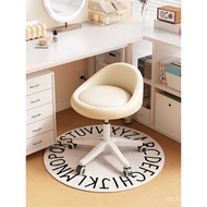 Kerusi Berputar Seni Kuku Bilik Tidur Krim dengan Sandaran Meja Solek Bangku Solek untuk Kanak-kanak