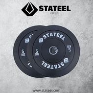 Stateel 5KG Black Rubber Bumper Plates (PAIR)