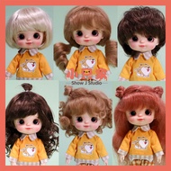 ob11 baby head doll wig dotted mohair imitation high temperature silk 8 points bjd balls