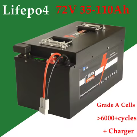 72V 35Ah Lithium Battery 40Ah 50Ah 60Ah 70Ah 80Ah 100Ah 110Ah Lifepo4 for Trolling Motor Hybrids Mot