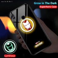 【Luminous Glass Casing】Xiaomi Mi Mix 2 2S Max 3 For Hard Cover Marvel Avengers Phone Case Anime Shockproof Cases