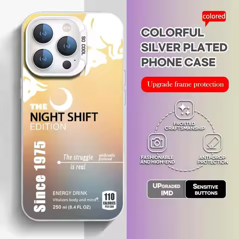 Colorful Phone Case For Black lMDColor Silver Shell For lPhone 16 16e 15 14 13 12 11 Pro Max Plus R-
