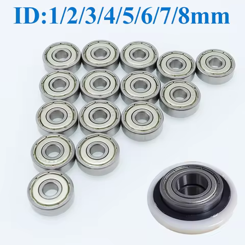 Miniature Ball Bearing 4x7x2.5 4x10x4 5x9x3 5x10x4 5x11x4 6x12x4 608ZZ Roller RC Car Bike Skate Skat