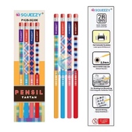 (12pcs) 2B Tartan squeezy pencil 2B pencil