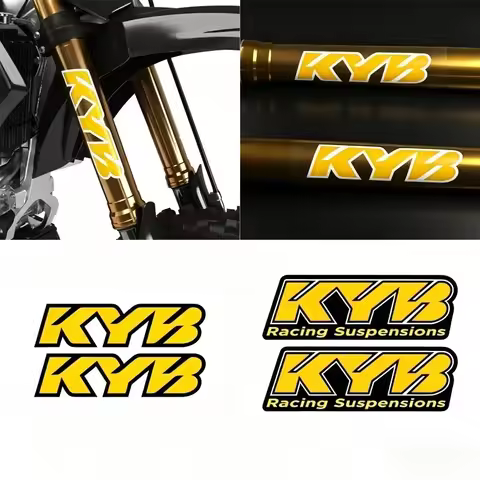 1Pair KYB Racing Suspension Vinyl Stickers Waterproof for Off‑Road Motorcycle Front Fork Exterior Mo