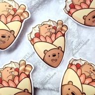 💕 WATERPROOF💕 Grizzly/ Crepe/ We Bare Bears/ Laptop Sticker/ Car Decal