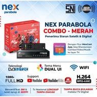 Termurah Receiver Nex Parabola Combo (Merah) TV Satelit Parabola TV