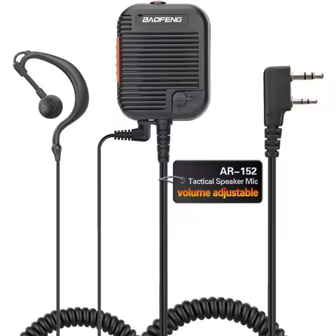 Baofeng Military Grade Volume Adjustable Speaker Mic with 3.5mm Receiver for Baofeng DM-32 BF-F8HP P