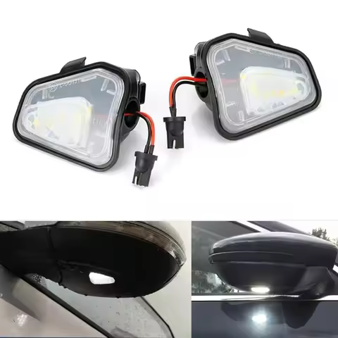 Car LED Under Side Mirror Light Puddle Lamp White Light LED Mirror Puddle Lamp