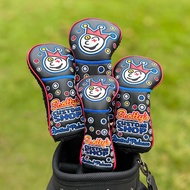 Golf Club Cover Clown Embroidery Wooden Cover Semicircle Straight Putter Protective Cap Cover GT2483