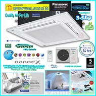 Panasonic 3.5hp Inverter Ceiling Cassette Air Conditioner S-3448PU3H-1 & U-34PR1H5-1 (Panel CZ-KPU3H