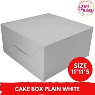Cake Box Plain White (3Pcs) 11X11X5 Kotak Kek Putih 6X6X4 | Kotak Kek | Kek Box Putih | Plain Cake B