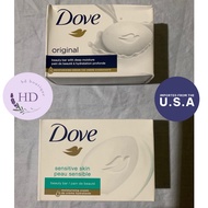 Dove Beauty Bar Soap |  SOLD PER BAR | Original White, Sensitive Skin (Imported from USA)
