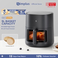 Simplus 13-in-1 Air Fryer | 5L | Fry, Grill, Bake...++ | Up to 90% Less Fat | Touch Screen | Visible