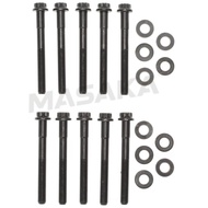 14-10162-00 10x Cylinder Head Bolt Set For 94-17 Toyota 2TR Tacoma 4Runner T100 2.7L 81013400
