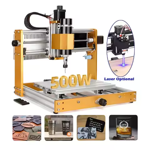 500W Mini CNC Wood Router Engraver Kit LY 3018 Plus V2.0 with 52MM Spindle Holder and Nema17 Stepper