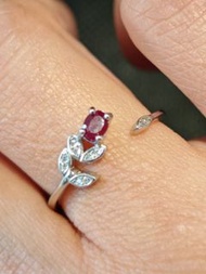 斯里蘭卡紅寶石純銀戒指