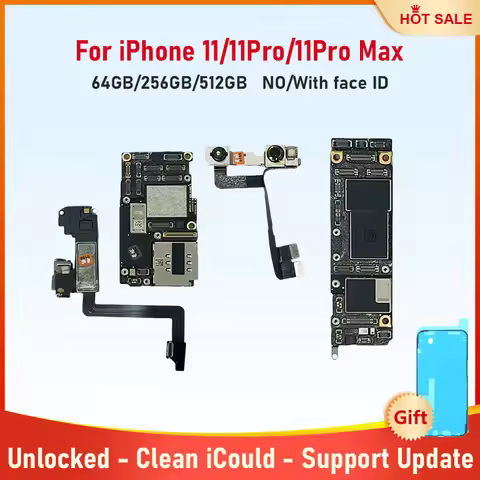 Full Function Motherboard for iPhone 11 Pro Max 11 Pro 11 Tested Mainboard With Face ID Unlocked Log