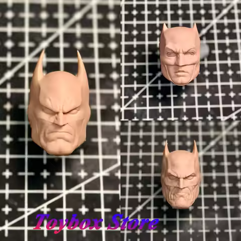 1/12 DC Dark Black Batman Big Ben Movie Role Delicate Unpainted Head Sculpt Model Toys For 6" Ml Shf
