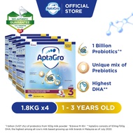 Aptagro Step 3 Growing Up Milk Formula 1 - 3 years 1.8kg x 4