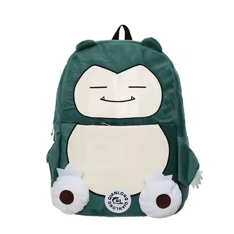 TAKARA TOMY Pokemon Backpack Snorlax Bag Camping Large Capacity Cartoon Anime Student Class Casual P