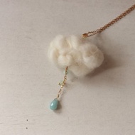 亞馬遜石雲朵雨滴項鍊