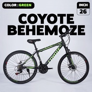 จักรยานเสือภูเขา Coyote รุ่น Behemoze 26นิ้ว โช๊ครับแรงกระแทกอย่างดี เกียร์ 21Sp. แถมฟรีไฟหน้า-ไฟท้าย (มีจัดส่งพร้อมขี่เป็นคัน 100%+รับประกัน)