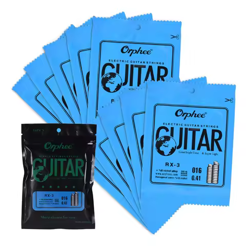Orphee RX-1 Single String Replacement for Electric Guitar 1st E-String (.009) 10-Pack Nickel Alloy S
