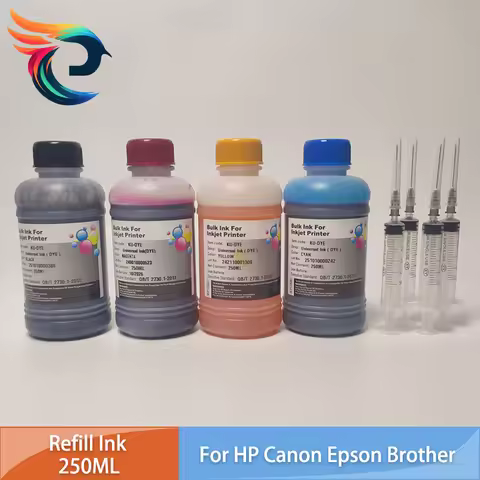 250ML Refilled Dye Ink Photo Universal Ink Compatible For HP Canon Epson Brother Ink Cartridges For 
