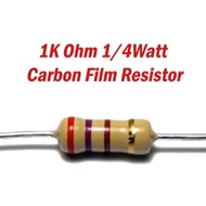 1K Ohm 1/4Watt