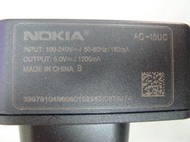 (全新小刮傷) NOKIA AC-10UC AC-10U 沒附線輸出5V /1200MA 是用各智慧型手機