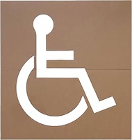 39 inch ADA Handicap ICON Cardboard Pavement Stencil | Wheelchair Symbol only | Improve Handicapped 
