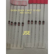 Zener 15 V 1watt diode Zener 15 V 1 watt dz 15 VOLT 1w d z 15 V 1 w IN4744A contains 10 pcs